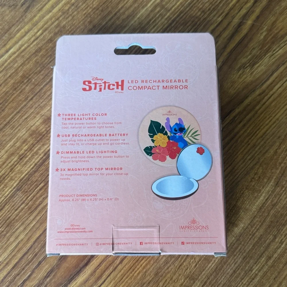 Impressions Stitch Vanity Disney Stitch Compact Mirror with Light Double Sided